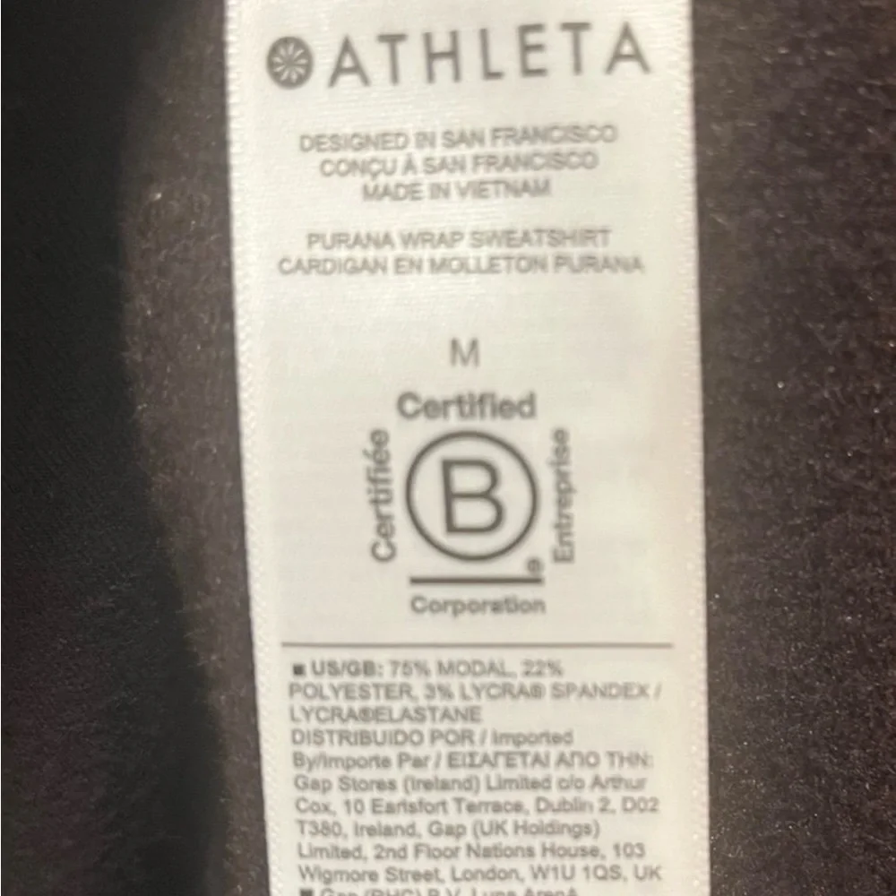 ATHLETA Walnut Brown Purana Wrap Hoodie Size Medium - Picture 6 of 7